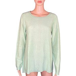 Saffron NWT 100% Cashmere Pullover Sweater Womens Size Large Rounded Neckline